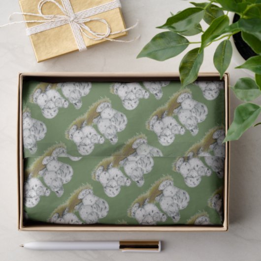 Silkie Bantam Splash Chickens Tissuepapier (Geschenk)