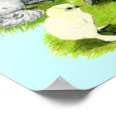 Silkie Bantam Splash Family Poster (Hoek)