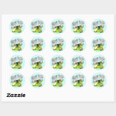 Silkie Bantam Splash Family Ronde Sticker (Vel)