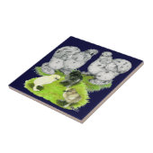 Silkie Bantam Splash Family Tegeltje (Zijkant)