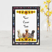 Silkie Bantam Zonnebloem Rainbow Corn Groet Kaart (Gele Bloem)