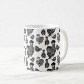 Silkie Bantams Line Art Koffiemok (Voorkant rechts)