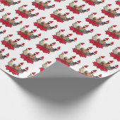Silkie Bantams Santa Hat Kerstmis Cadeaupapier (Hoek)