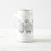 Silkie cartoon illustratie bierpul (Voorkant links)