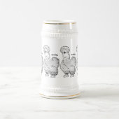 Silkie cartoon illustratie bierpul (Center)
