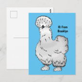 Silkie cartoon illustratie briefkaart (Voorkant / Achterkant)