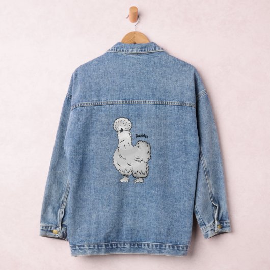 Silkie cartoon illustratie denim jacket (Hangar)