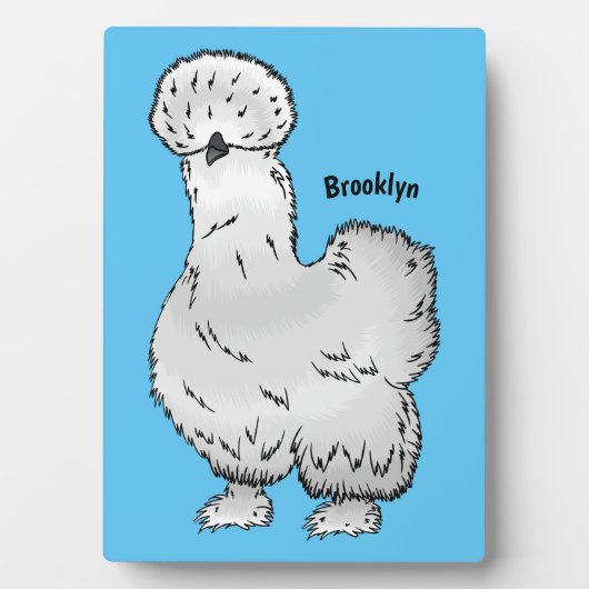 Silkie cartoon illustratie fotoplaat (voorkant)