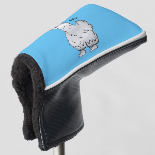 Silkie cartoon illustratie golfheadcover (3/4 voorkant)