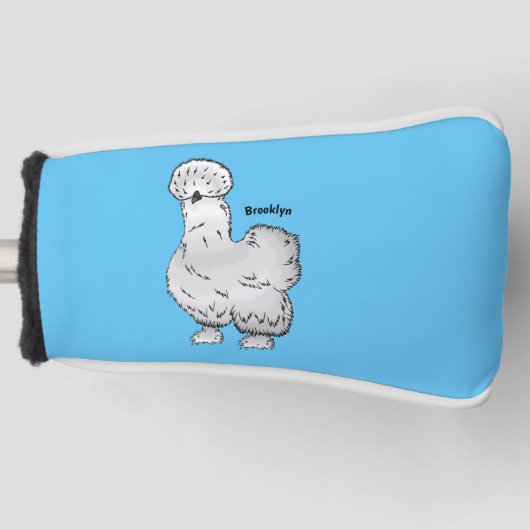 Silkie cartoon illustratie golfheadcover (Voorkant)