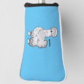 Silkie cartoon illustratie golfheadcover (Draai 90)