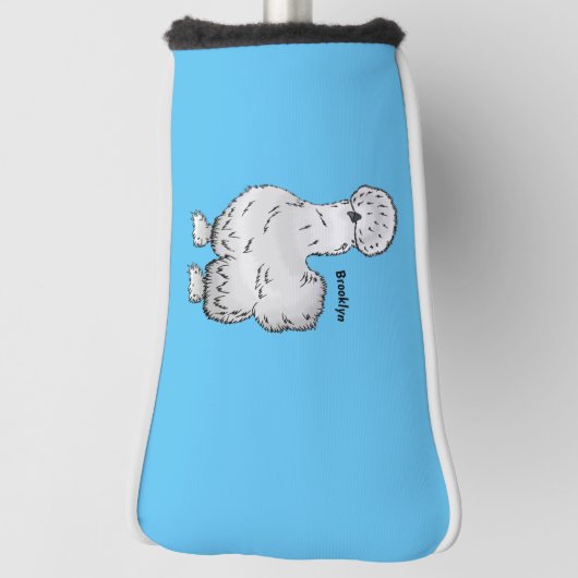 Silkie cartoon illustratie golfheadcover (Draai 90)