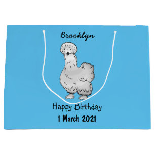 Silkie cartoon illustratie groot cadeauzakje