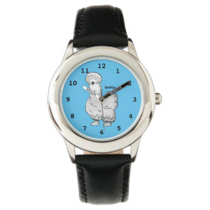 Silkie cartoon illustratie horloge