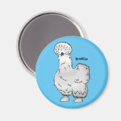 Silkie cartoon illustratie magneet (Voorkant / Achterkant)