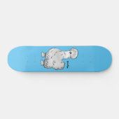 Silkie cartoon illustratie persoonlijk skateboard (Horizontaal)