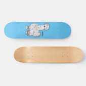 Silkie cartoon illustratie persoonlijk skateboard (Horizontaal)