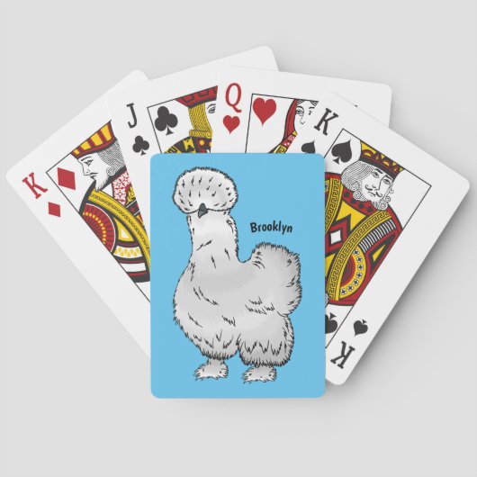 Silkie cartoon illustratie pokerkaarten (Achterkant)