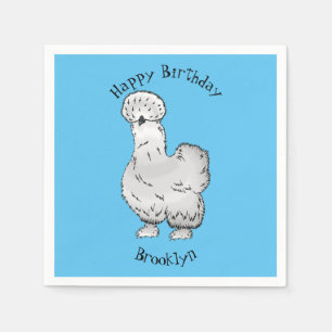 Silkie cartoon illustratie servet