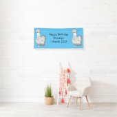 Silkie cartoon illustratie spandoek (Insitu)
