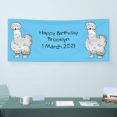 Silkie cartoon illustratie spandoek (Beurs)