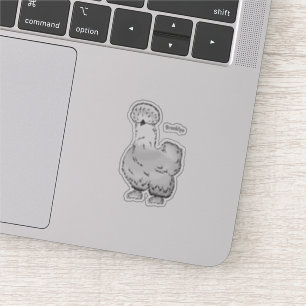 Silkie cartoon illustratie sticker