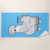 Silkie cartoon illustratie strandlaken (Voorkant)