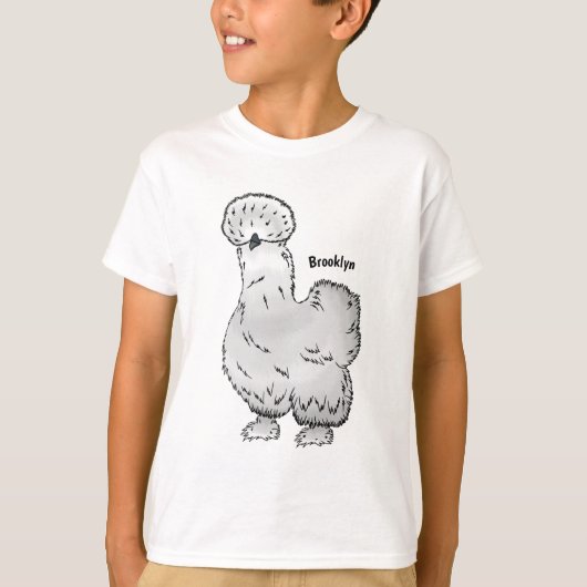 Silkie cartoon illustratie t-shirt (Voorkant)