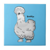Silkie cartoon illustratie tegeltje (Voorkant)