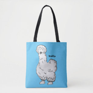 Silkie cartoon illustratie tote bag