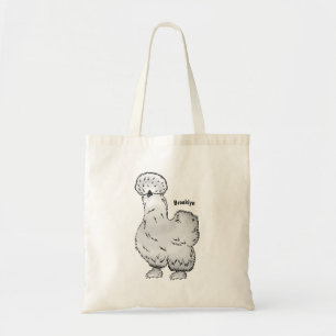 Silkie cartoon illustratie tote bag