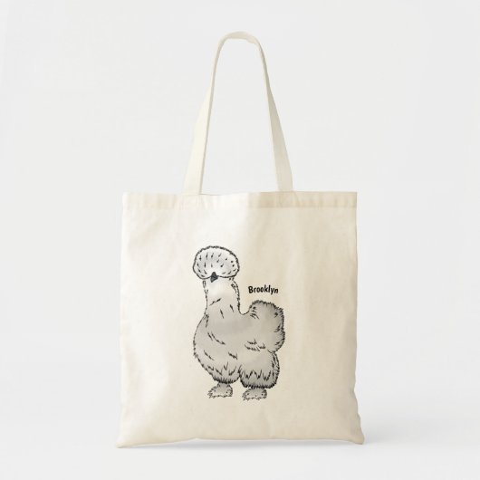 Silkie cartoon illustratie tote bag (Voorkant)