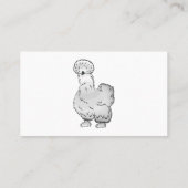 Silkie cartoon illustratie visitekaartje (Achterkant)