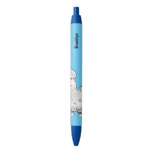 Silkie cartoon illustratie zwarte inkt pen