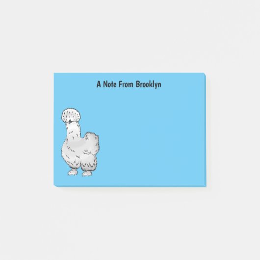 Silkie chicken cartoon illustration post-it® notes (Voorkant)