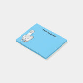 Silkie chicken cartoon illustration post-it® notes (Schuin)