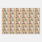 Silkie Chicken Christmas Wrapping Papers Set of 3 Inpakpapier Vel (Voorkant)