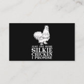 Silkie Chicken Funny Chicken Lover Geweldige Silki Visitekaartje (Achterkant)