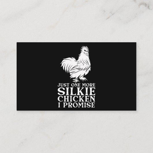 Silkie Chicken Funny Chicken Lover Geweldige Silki Visitekaartje (Achterkant)