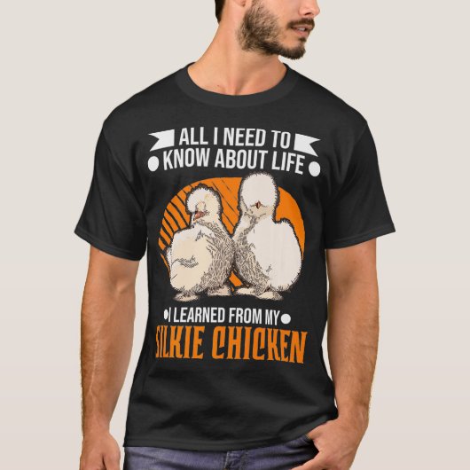Silkie Chicken grappige verhalen T-shirt (Voorkant)