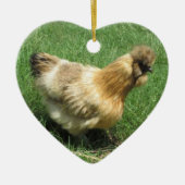 Silkie Chicken Hen Ornament (Voorkant)
