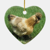 Silkie Chicken Hen Ornament (Achterkant)