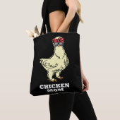 Silkie Chicken mama Funny Chicken Farmer Moeder Tote Bag (Dichtbij)