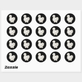 Silkie Chicken Ronde Sticker (Vel)