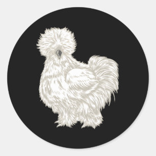 Silkie Chicken Ronde Sticker