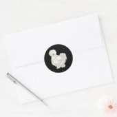 Silkie Chicken Ronde Sticker (Envelop)