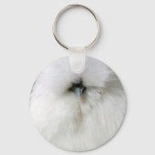 Silkie Chicken Sleutelhanger (Voorkant)
