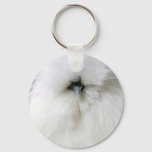 Silkie Chicken Sleutelhanger (Voorkant)