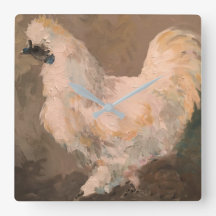 Silkie Chicken Wall Clock
