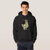 Silkie Chicken Wearing Headphone Hoodie (Voorkant volledig)